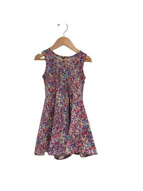 PIXIE LANE Sprinkled Print Sleeveless A-Line Sundress - size 2/3 (fits 3/4 imo)